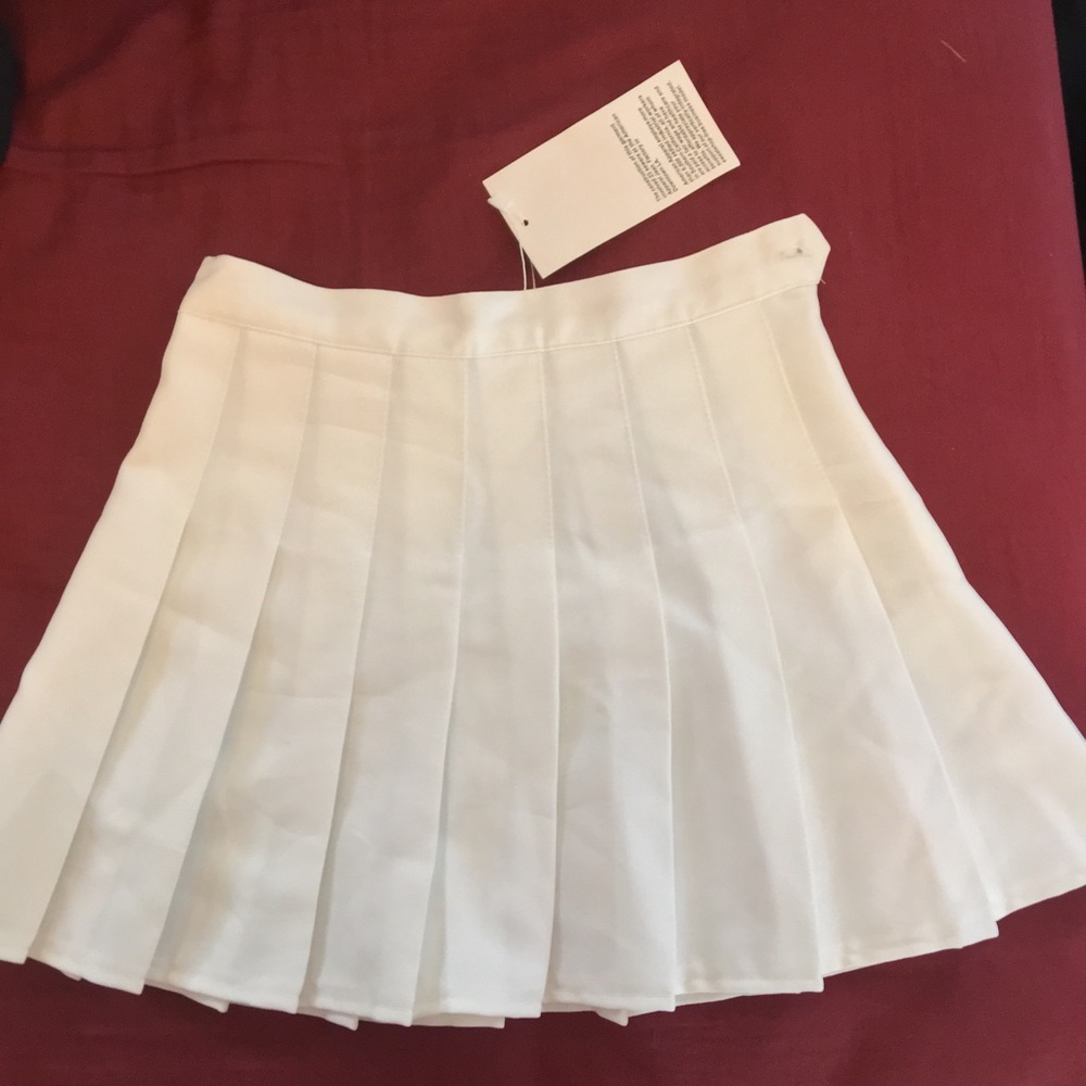 White tennis skirt